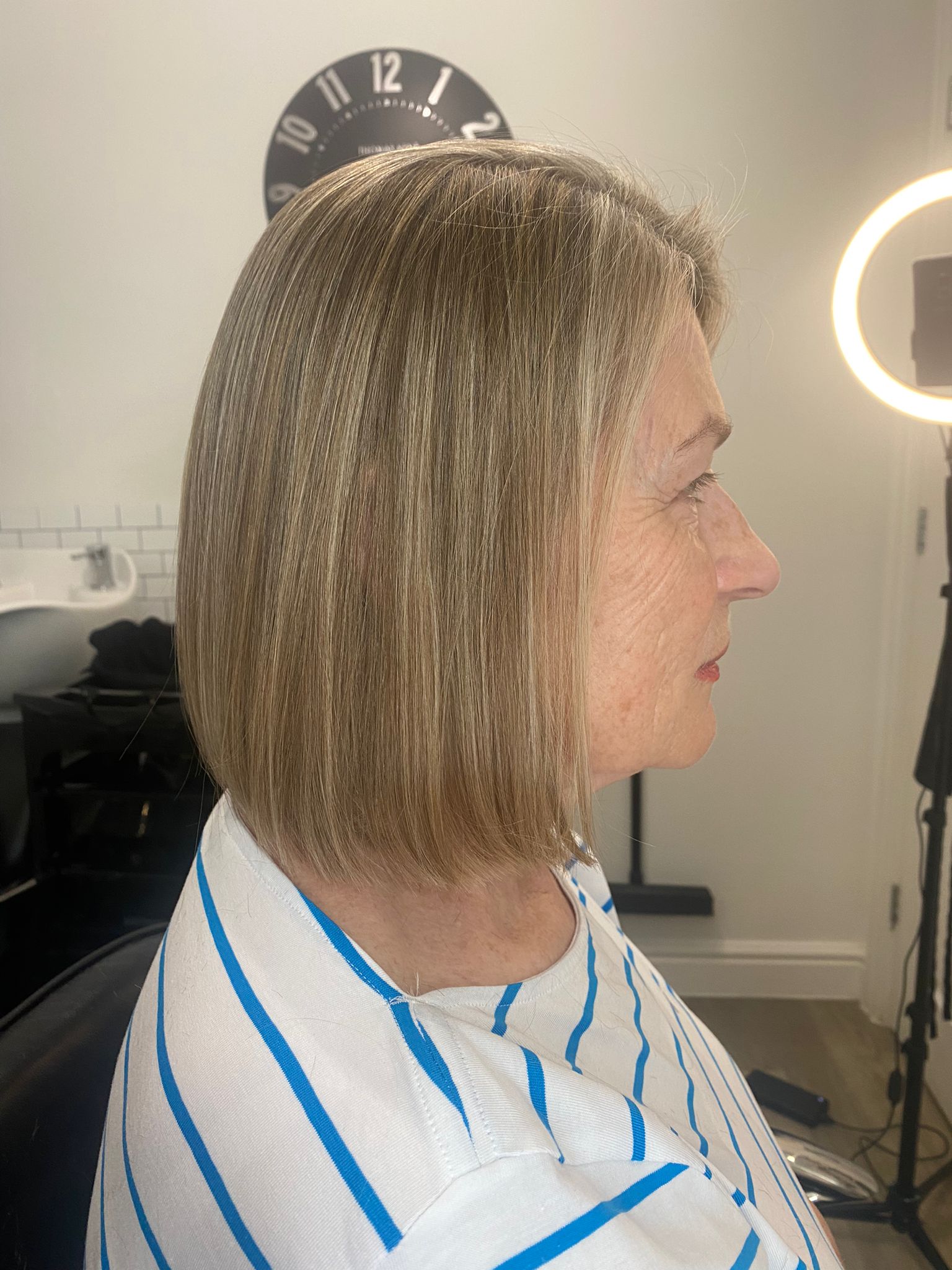 Rejuvenating Stacked Bob Haircut for Women Over 60